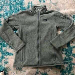 Patagonia | size L light green full zip sweater